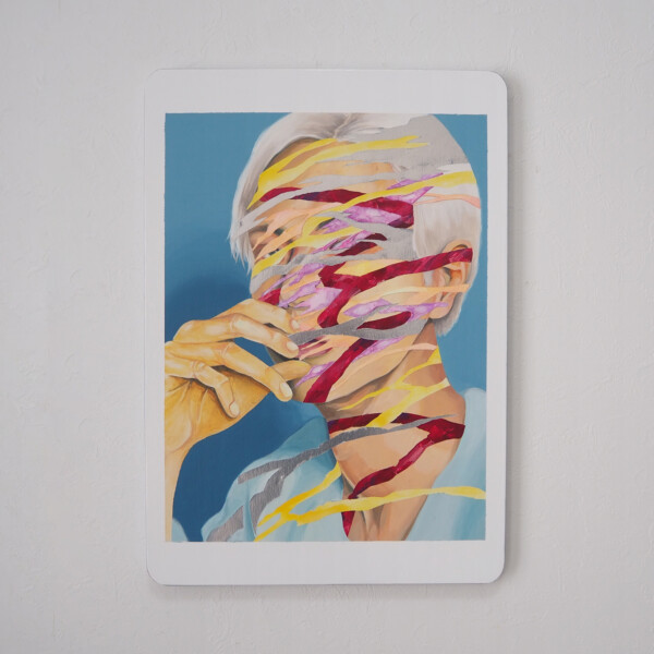 Title:Selfie_14
Size:21 x 15 x 0.8 inches
Media:Acrylics, pigments, pulp, watercolors, artists chalk, enamel and resin on wood.
Year:2023